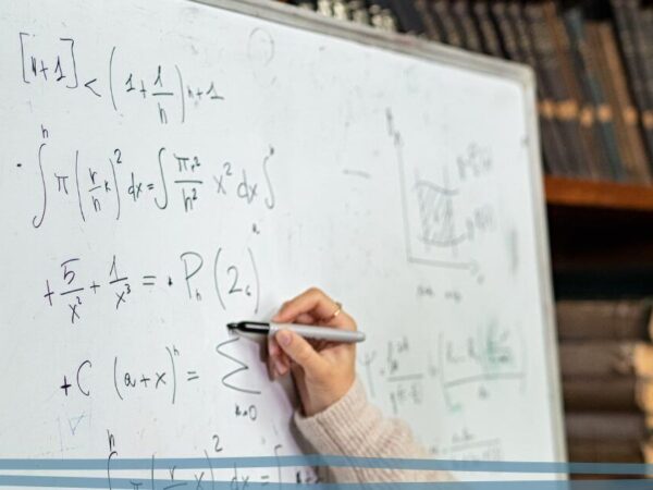 Image of whiteboard with algebra equations