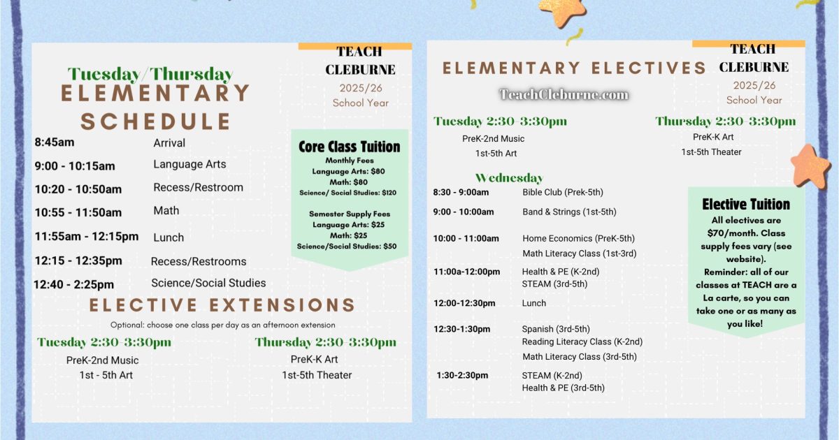 Elementary Schedule 2025